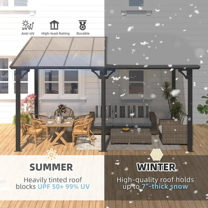 AECOJOY 14′ x 10′ Outdoor Gazebo  Pop-Up Patio Shade Structure with Waterproof Roof
