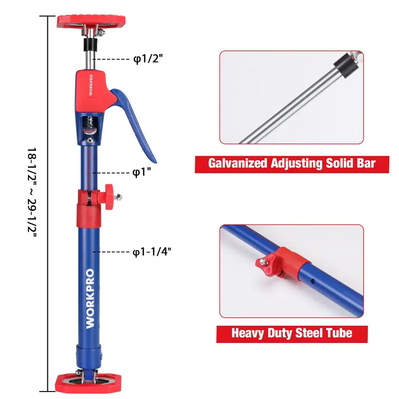 WORKPRO Adjustable Cabinet Support Jack Pole for Safe Installation