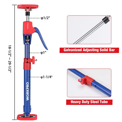WORKPRO Adjustable Cabinet Support Jack Pole for Safe Installation