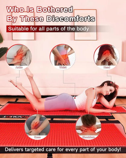 2025 Medical-Grade Red Light Therapy Mat  2570 LEDs, 73″ x 33″, Flexible TPU Construction
