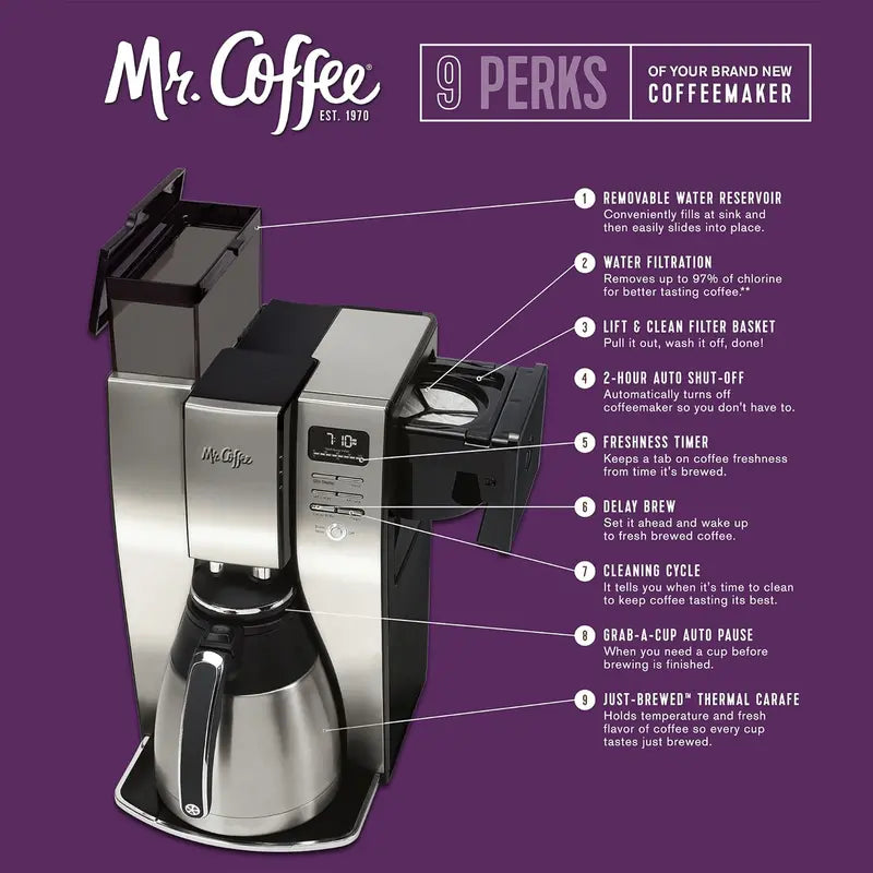 BVMC-PSTX95 10-Cup Optimal Brew Thermal Coffee Maker, Stainless Steel