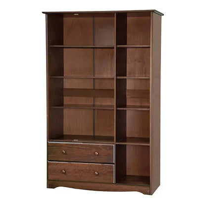 Mocha-Finished Grand Armoire  100% Solid Wood Wardrobe Cabinet
