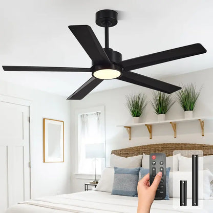 72-Inch Modern Ceiling Fan with Dimmable 3-CCT Light & Remote | 8-Blade Quiet DC Motor, 6-Speed Reversible, 24W Energy-Efficient Design for Living Rooms, Bedrooms, Patios, or Industrial Spaces
