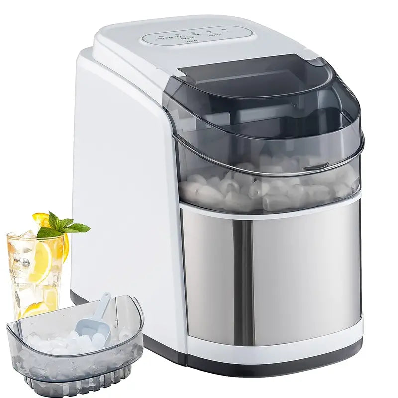 Compact Countertop Ice Maker  26.5 lbs/24H Output, 9-Cube Cycle in 6 Minutes, Self-Cleaning