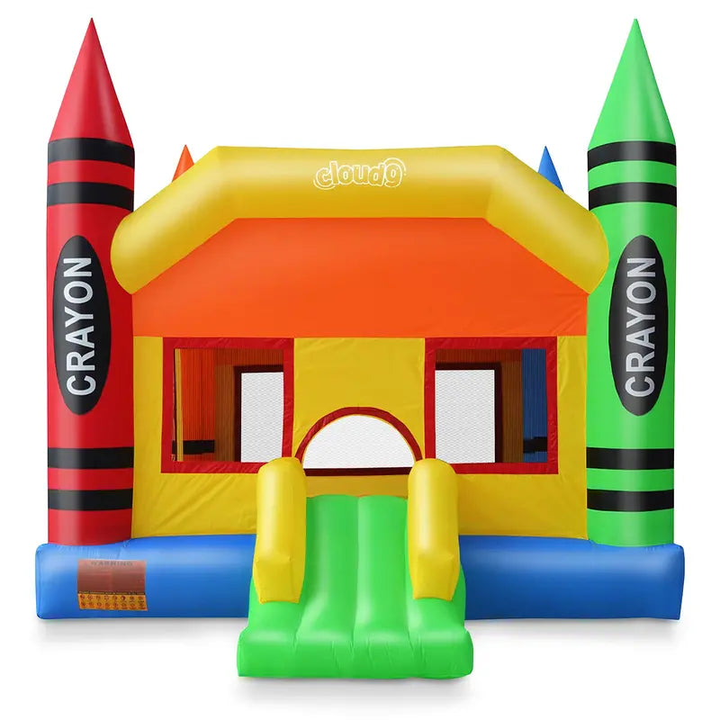 Cloud 9 Crayon Bounce House with Blower