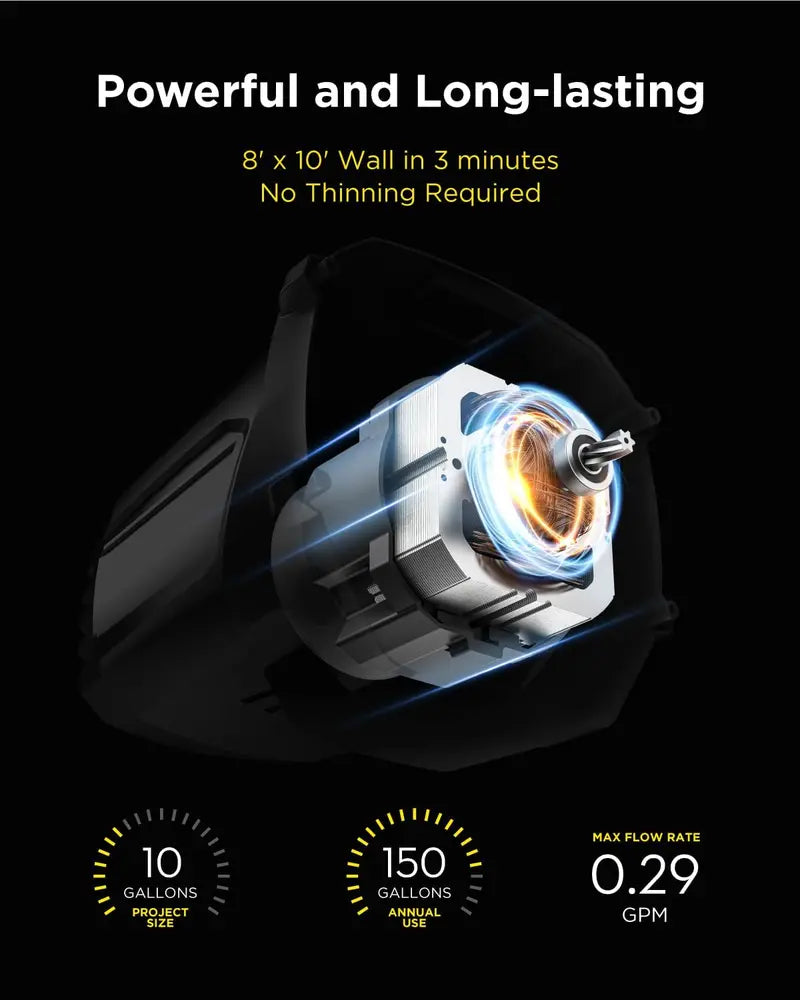2024 High-Efficiency Airless Paint Sprayer  No Thinning Required, Low Overspray, Ideal for Interior & Exterior DIY Projects with Full Accessory Kit