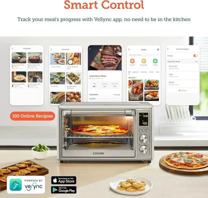13-in-1 Smart Air Fryer Toaster Oven with App & Voice Control  32-Quart Convection Countertop Oven