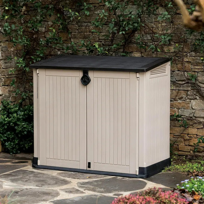 Keter Store-It-Out Midi 30-Cubic-Foot All-Weather Resin Storage Shed in Beige
