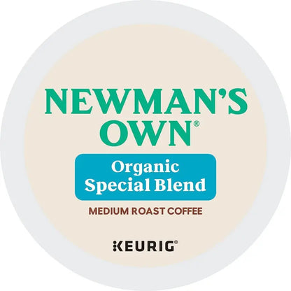 Newman’s Own Organics Medium Roast Coffee K-Cup Pods, 96 Count, USDA Organic, Fair Trade Certified