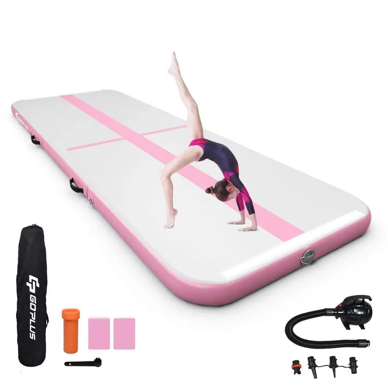 10-Foot Inflatable Gymnastics Air Mat for Home or Studio Use