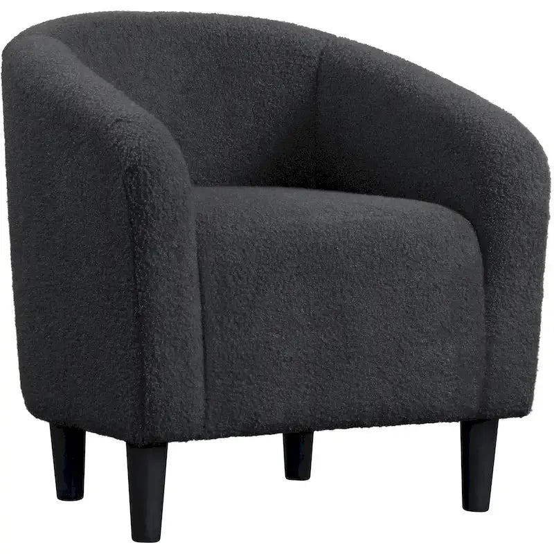 Yaheetech Barrel Accent Chair  Upholstered Club-Style Armchair for Living Spaces