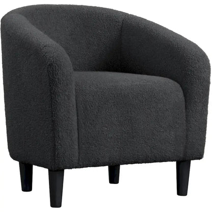 Yaheetech Barrel Accent Chair  Upholstered Club-Style Armchair for Living Spaces