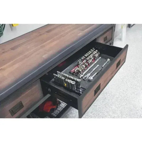 Building Products Heavy-Duty 72″ Mobile Workbench  Triple-Drawer Design with Hardwood Surface