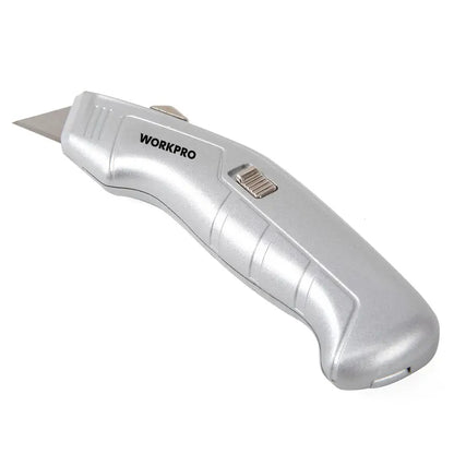 Retractable Utility Knife with Integrated Blade Storage Compartment