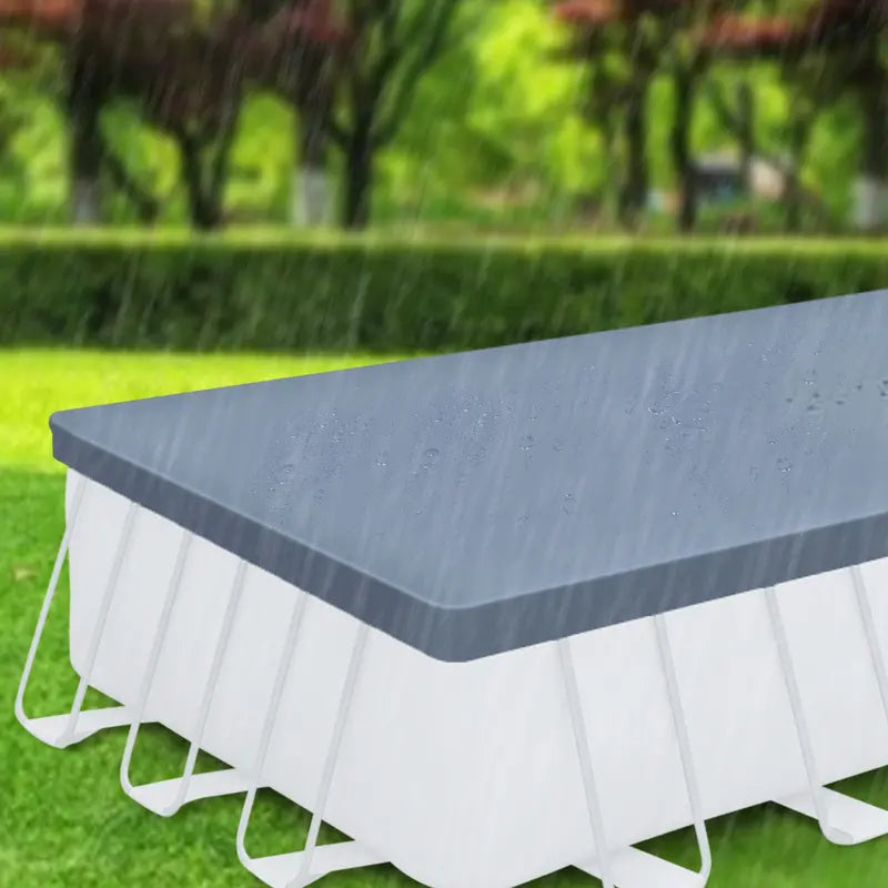 24-Foot Heavy-Duty Rectangular Pool Cover for Oasis & Activity Pools  Gray