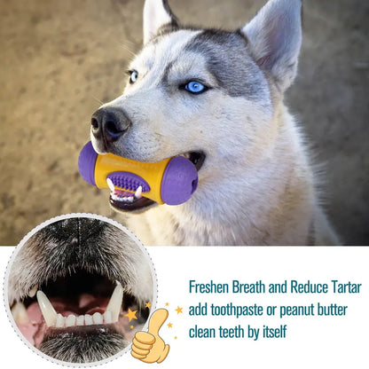 Toplive Dog Chew Toys for Aggressive Chewers, Puppy Teething Chew Toy Tough Dog Toys With Natural Rubber for Small Medium Large Breeds, Teeth Cleaning and Gum Massage for Small Medium Large Dog Purple