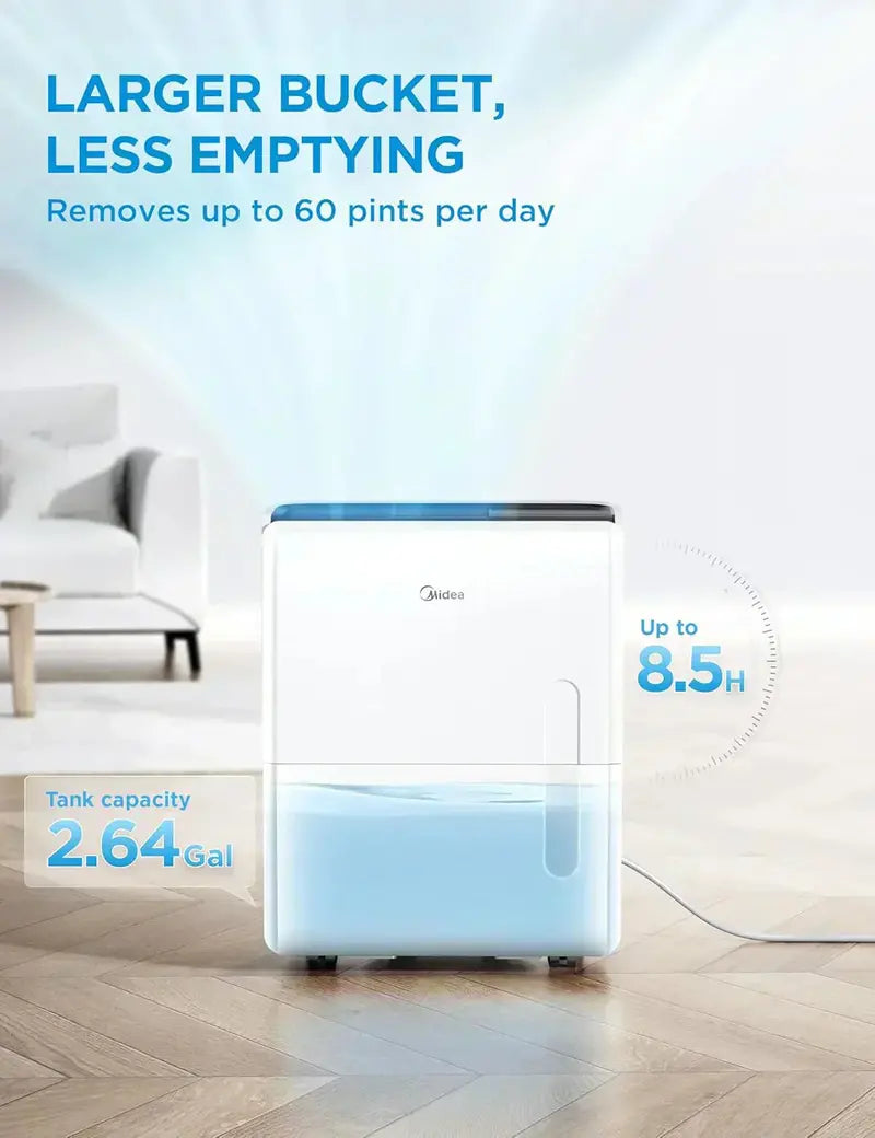 50-Pint Energy Star Certified Dehumidifier  Covers Up to 4,500 Sq. Ft., Reusable Filter