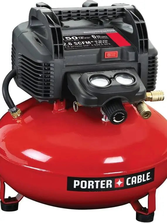 PORTER-CABLE 6-Gallon Pancake Air Compressor, Oil-Free, Enhanced Packaging (C2002-ECOM)