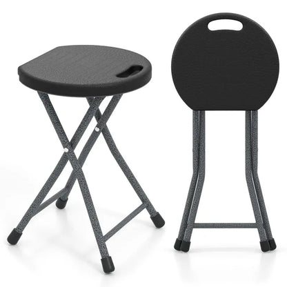 Collapsible Round Folding Stool with Carry Handle — Ideal for Fishing, Hiking & Gardening