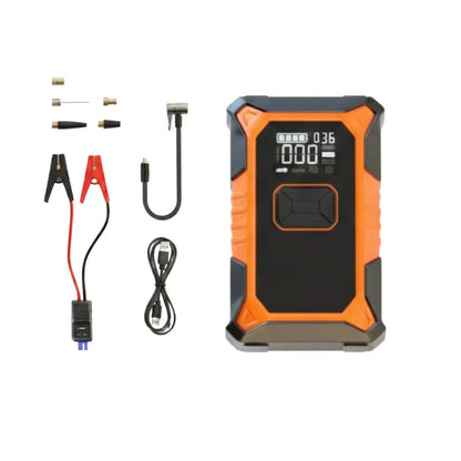 12V Lithium Jump Starter — 3000A Peak, Integrated 150 PSI Cordless Tire Inflator