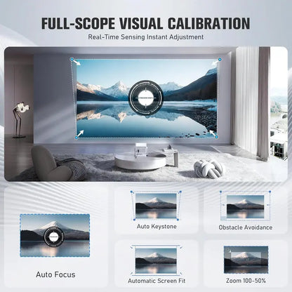Officially Licensed Smart Mini Projector: 1800 ANSI Lumens, 4K Support, WiFi & Bluetooth Connectivity