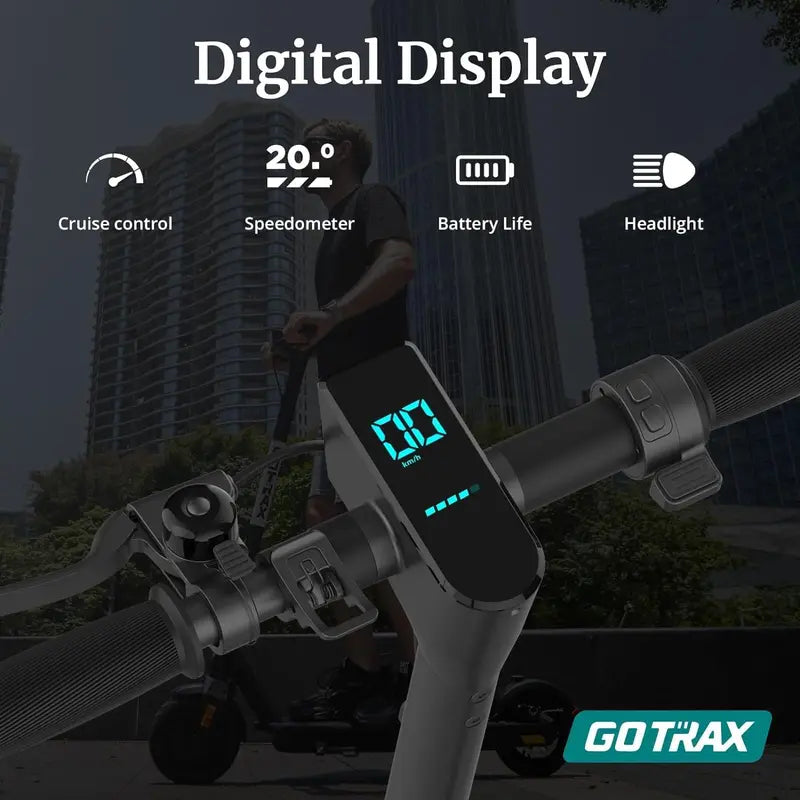 Adult Folding Electric Scooter  8.5″ Pneumatic Tires, 300W Motor, Cruise Control, 1418 Mile Range, 15.518 MPH Top Speed