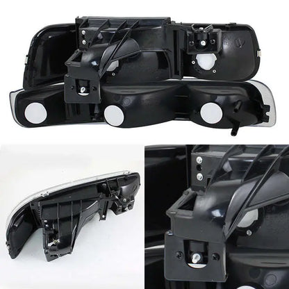 Chevy Suburban/Tahoe 2000-2006 Black Headlights & LED Tail Lights Set, DOT Approved