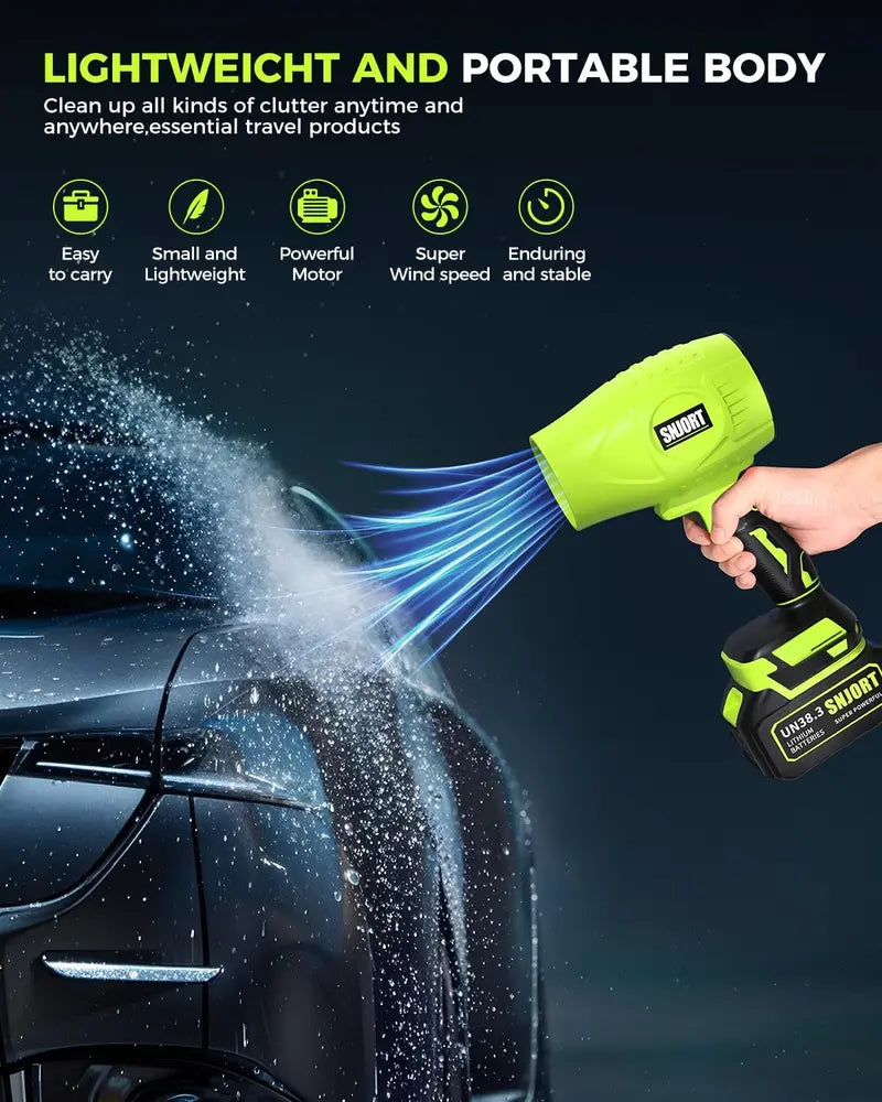 Cordless Leaf Blower with Extended Nozzle, Lightweight Handheld Design & Charger