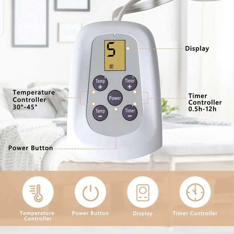 Royalcraft Electric Blanket King Size with Dual Control, 10 Heating Levels