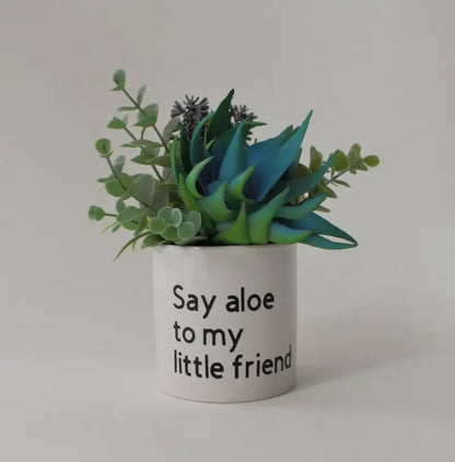 Personalized Ceramic Planter with Custom Text or Design
