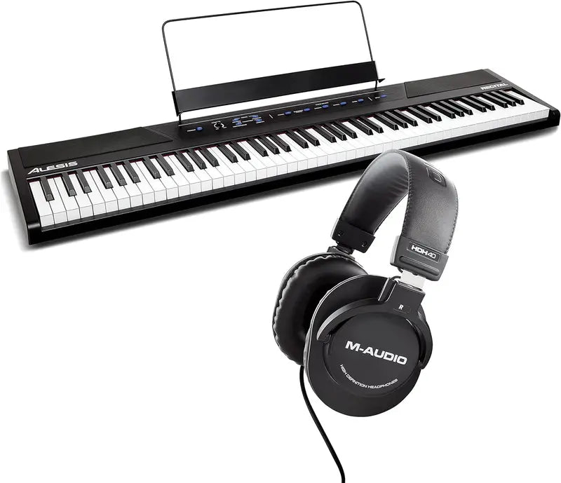 Alesis Recital 88-Key Digital Piano, Semi-Weighted Keys, 2x20W Speakers, 5 Voices, Split & Lesson Mode, White