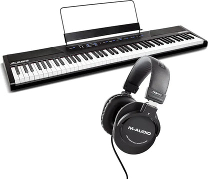 Alesis Recital 88-Key Digital Piano, Semi-Weighted Keys, 2x20W Speakers, 5 Voices, Split & Lesson Mode, White
