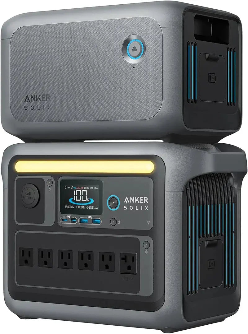 1800W Portable Solar Generator  1056Wh LiFePO4 Battery, 2400W Peak, Rapid 58-Minute Recharge