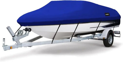 MSC Heavy Duty 600D Marine Grade Polyester Canvas Trailerable Waterproof Boat Cover