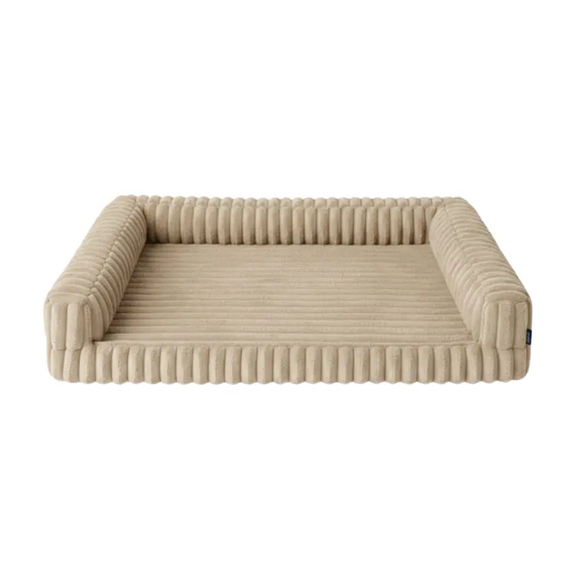 Non-Slip Orthopedic Pet Bed with Memory Foam, Full Bolster Wrap, and Zippered Cover