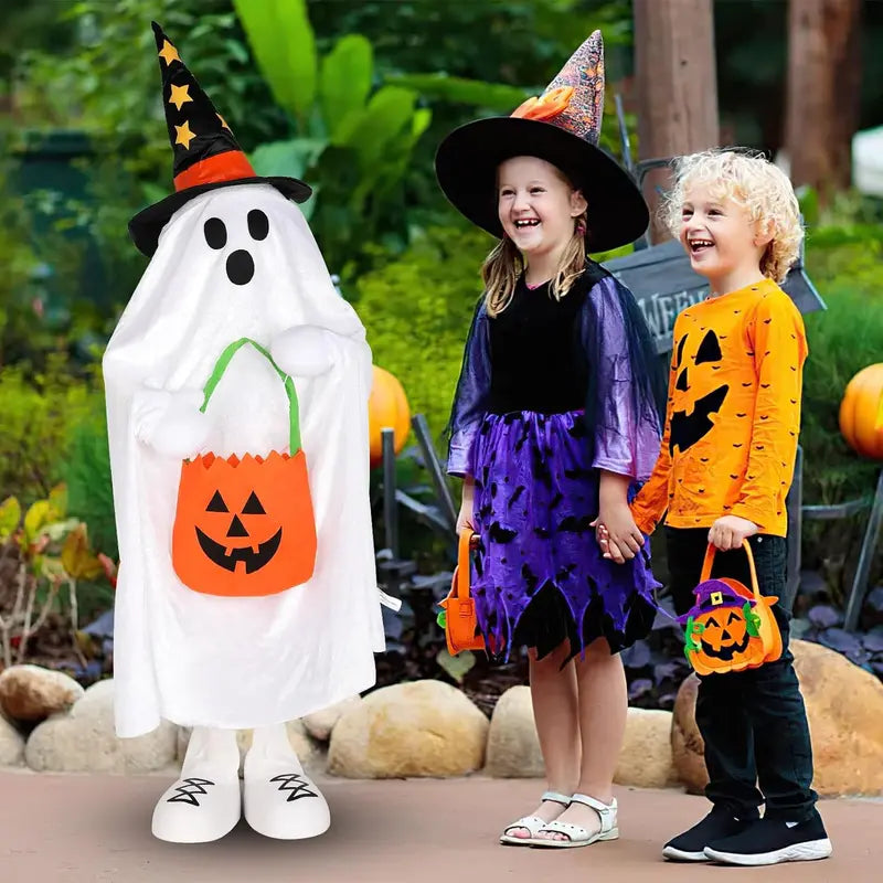Halloween Porch Decor: 4-Pack Glow-in-the-Dark Jack-O’-Lanterns for Trick-or-Treating