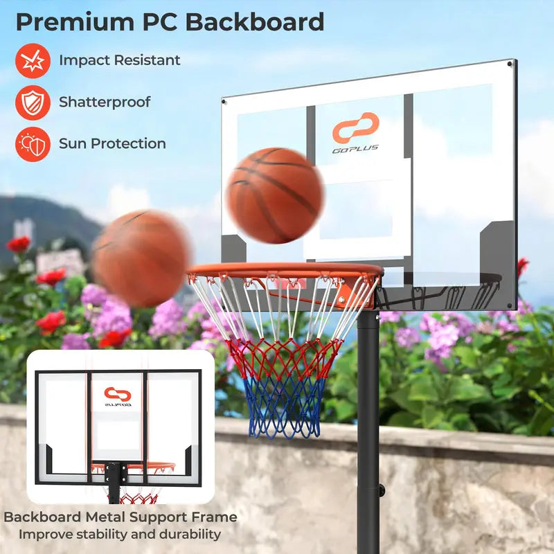 Lightweight Adjustable Kids’ Basketball Goal (3.3 FT to 7 FT)