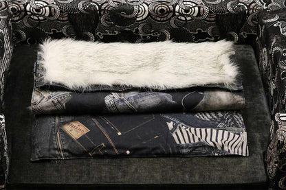 Couverture pour chat « Metis » Blue Ice - Tissu Jean-Paul Gaultier