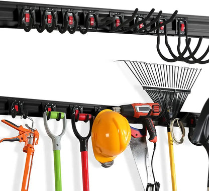WORKPRO Heavy-Duty 64″ Wall-Mount Garage & Garden Tool Organizer Rack