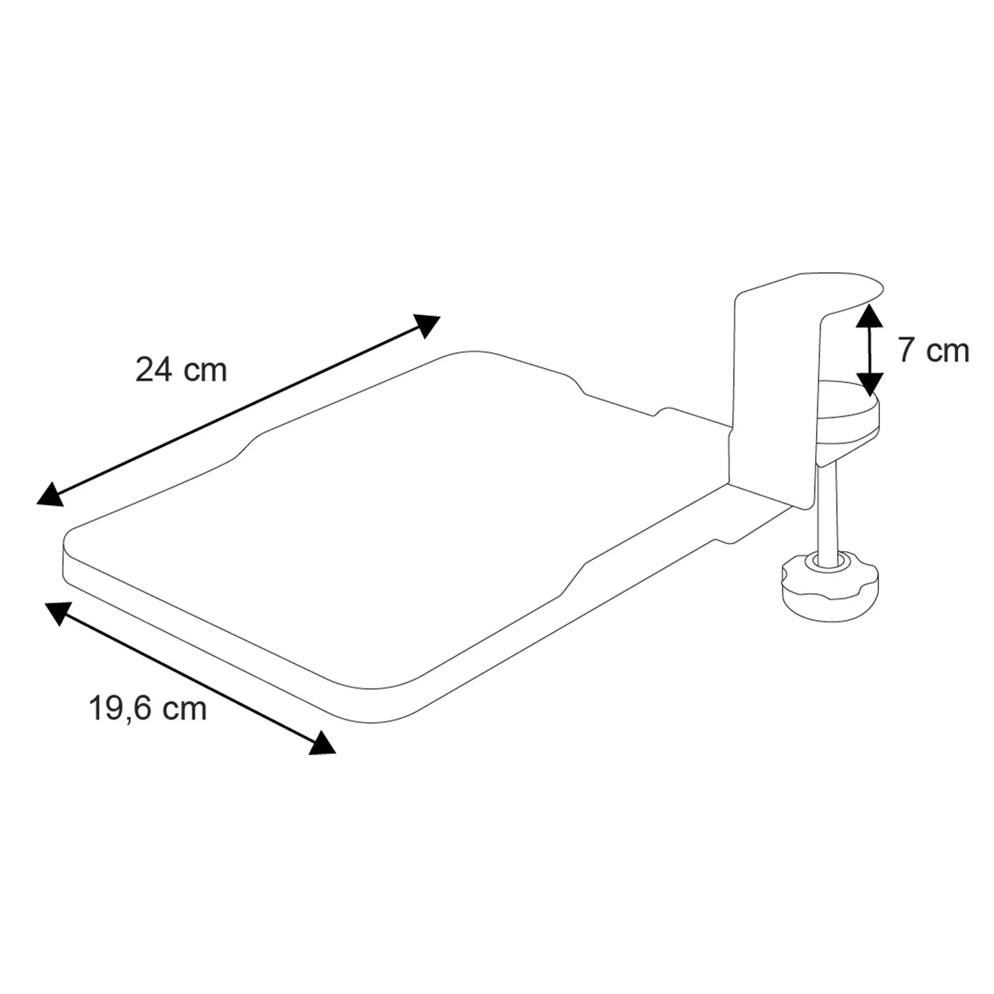 Tapis de souris rétractable pour bureau - SOUS-PAD