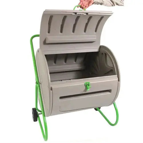 Heavy-Duty Compost Tumbler  4.9 Cu. Ft. Weather-Resistant Outdoor Rotating Bin