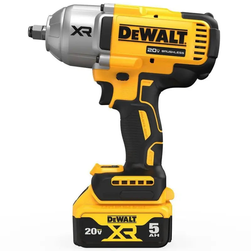 DEWALT 20V MAX XR 1/2″ Cordless Impact Wrench Kit, High Torque, LED Light, Battery Included