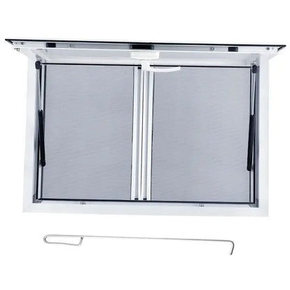 Heavy-Duty Aluminum Food Truck Concession Window  Sliding Screens, Awning Door & Locking System