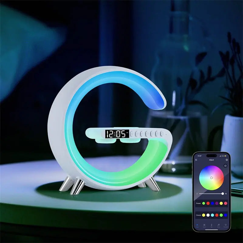 MagSafe Wireless Charger with RGB Ambient Lighting  Customizable Glow Effect