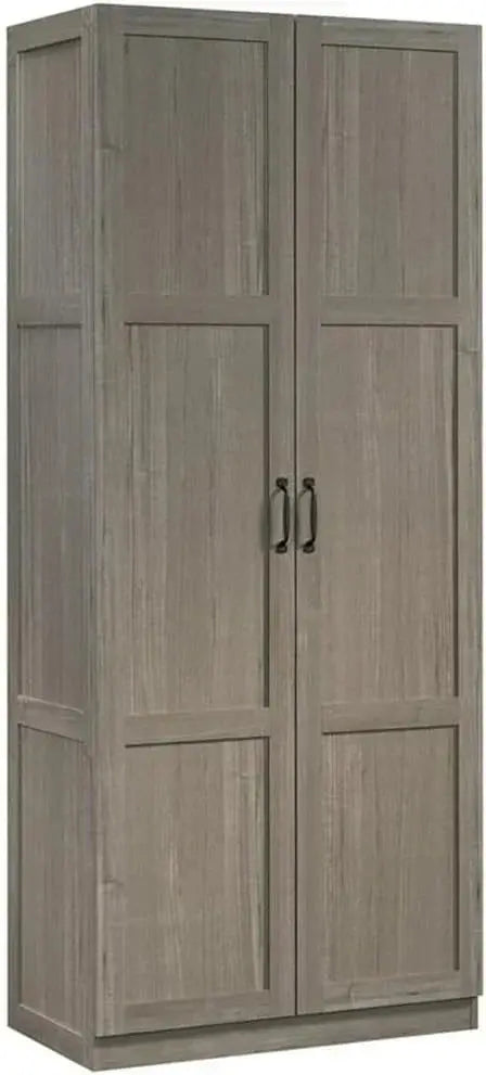 White Freestanding Pantry Cabinet with Adjustable Shelves