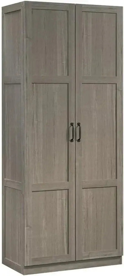 White Freestanding Pantry Cabinet with Adjustable Shelves
