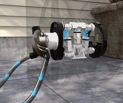Suncast Aquawinder Hose Reel  125-Foot Automatic Retractable Wicker Design (Java)