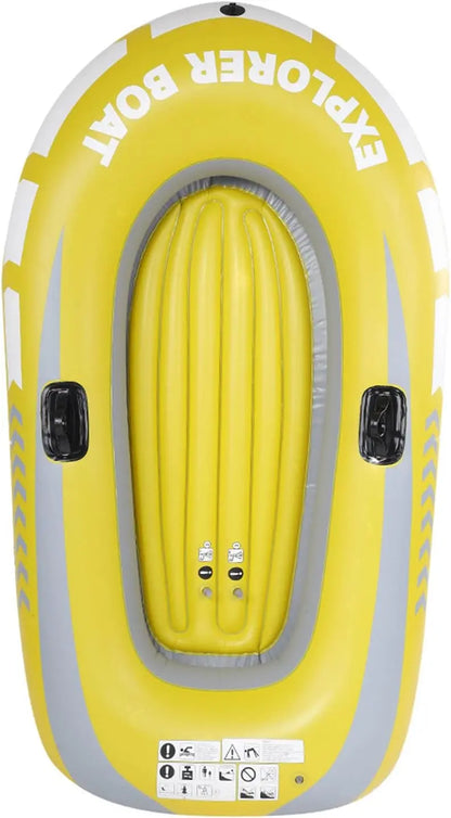 Dual-Chamber Inflatable Kayak Set  2-Person Sport Raft with Welded Oar Locks, Grab Handles, Bow Rope & Ergonomic Design