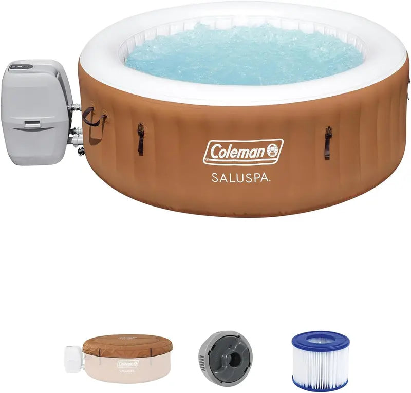 Coleman SaluSpa Miami Inflatable Hot Tub  24 Person, 120 AirJets, Insulated Cover, Portable Outdoor Spa