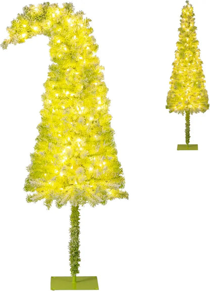 Whimsical Bendable Christmas Tree  5’, 6’, or 7’ Grinch-Themed Flexible Fir Option